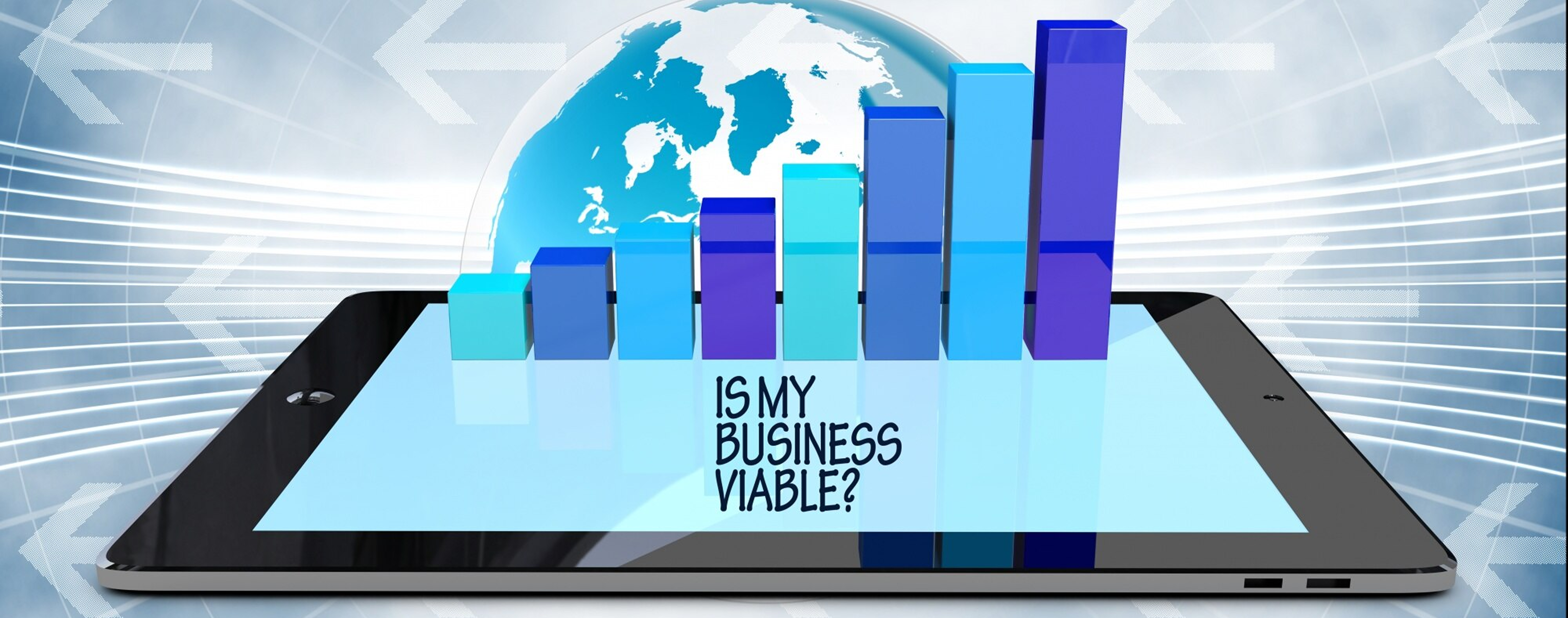 Is my business viable? chart on tablet